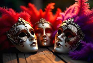 Olympus Diamond Painting "Carnival women Masks" - Ψηφιδωτό Μωσαικό "Γυναικίες μάσκες καρναβαλιού" 40Χ30