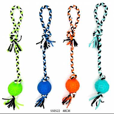 Υφασμάτινο παιχνίδι σκύλου με μπάλα - 48cm - 12pcs - 550522