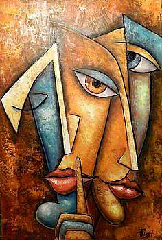 Olympus Diamond Painting "The secret,Jiri Petr" - Ψηφιδωτό Μωσαικό "Ζωγραφική σε κυβιστικό στυλ,Τζιρι Πετρ" 40Χ30