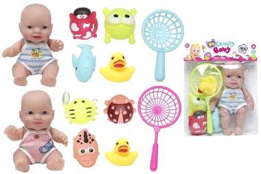 Κούκλα μωρό με σετ παιχνιδιών μπάνιου - 0812-2708 - 917415