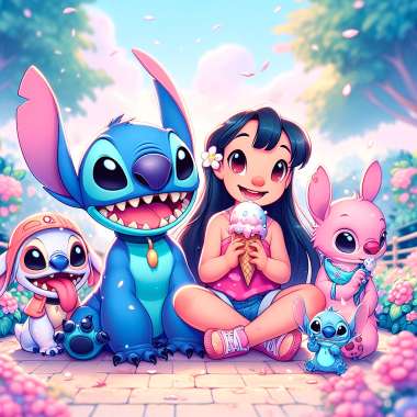 Olympus Diamond Painting "Lilo and Stitch"- Ψηφιδωτό Μωσαικό "Λίλο και στιτς" 50X40