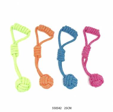 Παιχνίδι σκύλου σχοινί με μπάλα - 25cm - 12pcs - 550542