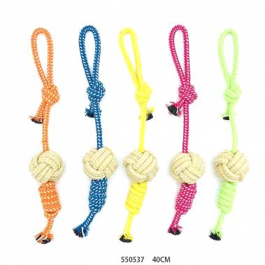 Παιχνίδι σκύλου σχοινί με μπάλα - 40cm - 12pcs - 550537