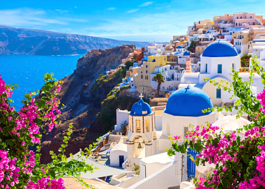 Olympus Diamond Painting "Beautiful, picturesque Oia,Santorini,cyclades,Greek island" - Ψηφιδωτό Μωσαικό "Πανέμορφη,γραφική Οια Σαντορίνης" 40Χ30