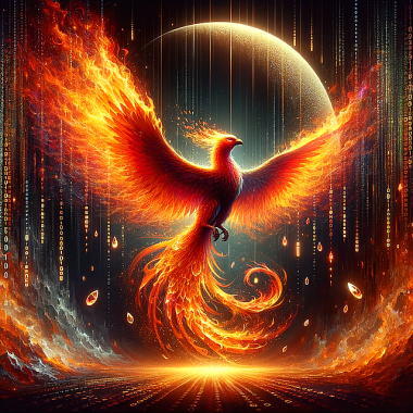 Olympus Diamond Painting "Phoenix, a mythical bird that rises from the flames and symbolizes rebirth" - Ψηφιδωτό Μωσαικό "Φοίνικας,μυθικό πτηνό που αναδύεται απο τις φλόγες & συμβολίζει την αναγέννηση" 50Χ40