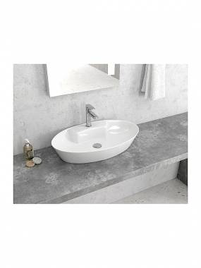 Karag LT3203 Επικαθήμενος Νιπτήρας Πορσελάνης 61x36.5x12cm Λευκός