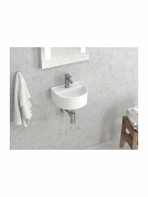 Karag LT5062 Επιτοίχιος Κρεμαστός / Επικαθήμενος Νιπτήρας Πορσελάνης 32x29cm Λευκός