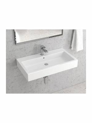Karag LT2213 Επιτοίχιος Κρεμαστός Νιπτήρας Πορσελάνης 82x45cm Λευκός