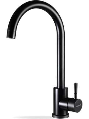 Acquanet Ombre Black Μπαταρία Κουζίνας Πάγκου Μαύρη 10-15-0205