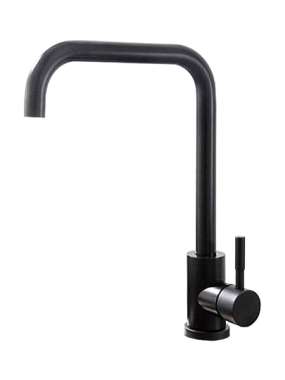 Acquanet Carmine Ψηλή Μπαταρία Κουζίνας Πάγκου Μαύρη 10-15-0206