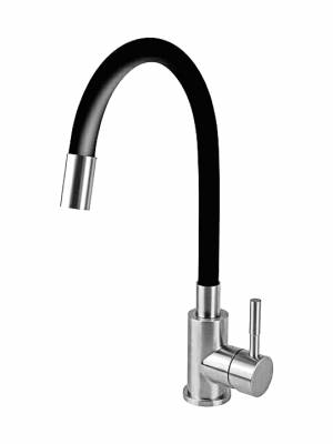 Karag Linux Ψηλή Μπαταρία Κουζίνας Πάγκου Inox Μαύρη  K221