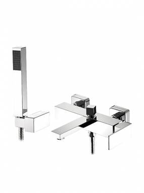 Pyramis Streto Plus 090924201 Αναμεικτική Μπαταρία Μπανιέρας Πλήρες Σετ Ασημί