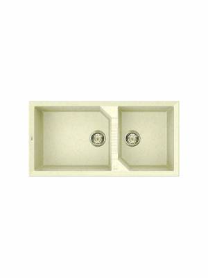Elleci Tekno 490 Granitek Ένθετος Νεροχύτης από Συνθετικό Γρανίτη Μ100xΠ50cm Bianco Titano
