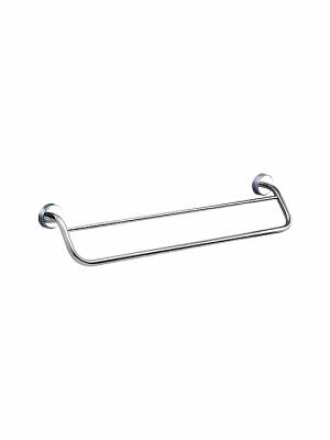 Karag Moderno Ράγα Μπάνιου Διπλή Επιτοίχια με Βίδες Inox Ασημί  2262