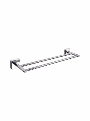 Karag Quattro Ράγα Μπάνιου Διπλή Επιτοίχια με Βίδες Inox Ασημί 4252