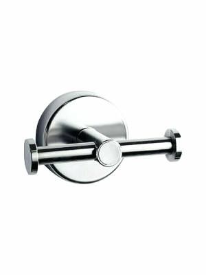Karag Moderno Άγκιστρο Μπάνιου Διπλό με Βίδες ​7.5x6cm Inox Ασημί 2222