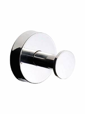 Karag Uno Άγκιστρο Μπάνιου Μονό με Βίδες &#8203;5.5x5.5cm Inox Ασημί 1201