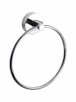 Karag Uno Κρίκος Μπάνιου Μονός με Βίδες &#8203;17x17cm Inox Ασημί 1220