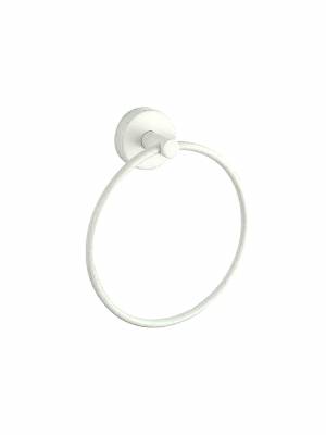 Karag Uno Κρίκος Μπάνιου Μονός με Βίδες White Matt  122066
