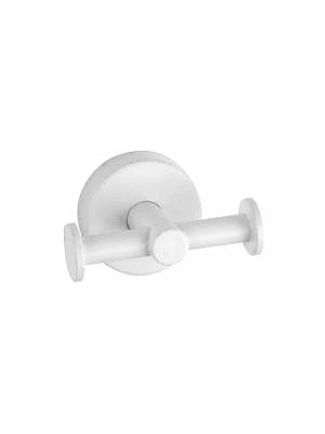 Karag Uno Άγκιστρο Μπάνιου Διπλό με Βίδες &#8203;6x6cm Bianco