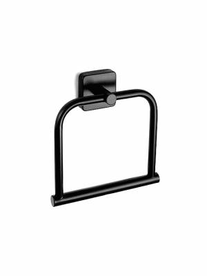 Karag Quattro Κρίκος Μπάνιου Μονός με Βίδες Black Matt 422455