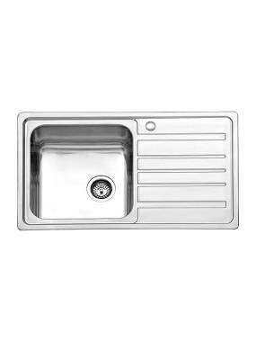 Karag BL 802 PA Ένθετος Νεροχύτης Inox Σατινέ Μ86xΠ50cm Ασημί