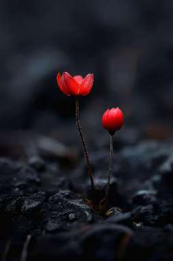 Olympus Diamond Painting "Rebirth,Flowers on a volcano" - Ψηφιδωτό Μωσαικό "Αναγέννηση,Άνθη σε ηφαίστειο" 40Χ30