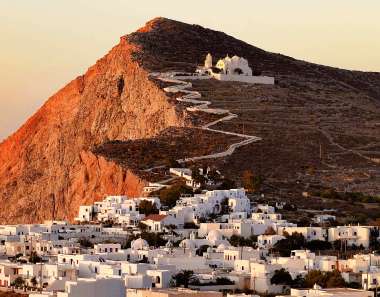 Olympus Diamond Painting "Church of the Virgin Mary in Beautiful Chora of Folegandros,Greek island" - Ψηφιδωτό Μωσαικό "Εκκλησία της Παναγίας στην Πανέμορφη Χώρα της Φολέγανδρου" 50Χ40