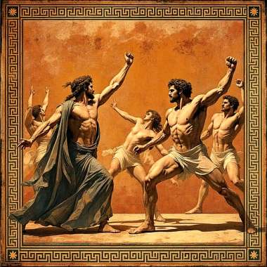 Olympus Diamond Painting "Ancient Greek Athletes" - Ψηφιδωτό Μωσαικό "Αρχαία Ελλάδα,Αθλητές" 50Χ40