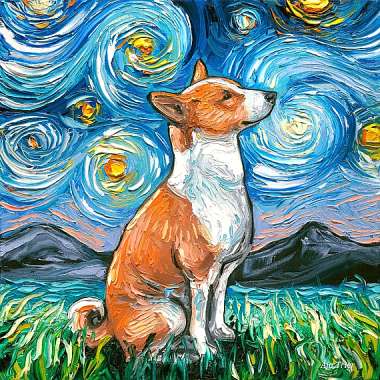 Olympus Diamond Painting "Basenji dog in the starry night" - Ψηφιδωτό Μωσαικό "Σκύλος Basenji στην έναστρη νύχτα" 50Χ40