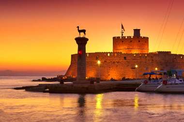 Olympus Diamond Painting "Rhodes Mandraki Harbour" - Ψηφιδωτό Μωσαικό "Αρχαίο λιμάνι της Ρόδου στο Μανδράκι" 40X30