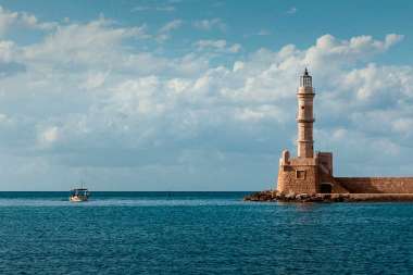 Olympus Diamond Painting ""Lighthouse in the old town of Chania,Crete,Greece - Ψηφιδωτό Μωσαικό "Μαγευτικός φάρος στην παλιά πόλη των Χανίων" 40x30