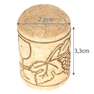 Olympus Φελλοί για μπουκάλια κρασιού 100 τμχ (2.2 x 3.3 εκ)