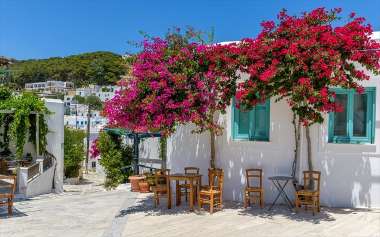 Olympus Diamond Painting "House in Cyclades with bougainvillea,Greece" - Ψηφιδωτό Μωσαικό "Σπίτι στις Κυκλάδες με βουκαμβίλιες" 40x30