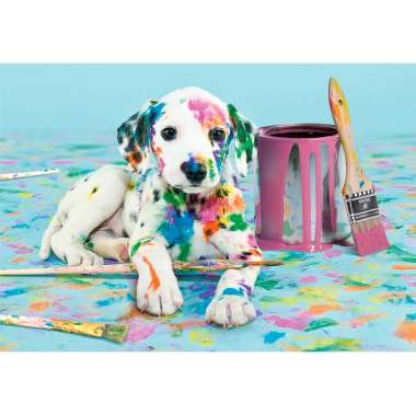 Olympus Diamond Painting "Dalmatian dog covered in colors" - Ψηφιδωτό Μωσαικό "Σκυλάκι δαλματίας καλυμμένο με χρώματα" 40x30