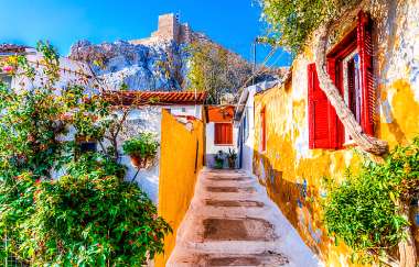 Olympus Diamond Painting "Anafiotika,plaka,Acropolis of Athens" - Ψηφιδωτό Μωσαικό "Αναφιώτικα στην πλάκα με θέα την Ακρόπολη,Αθήνα" 40Χ30
