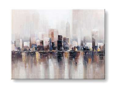 Olympus Diamond Painting "New York, Impressionist landscape" - Ψηφιδωτό Μωσαικό "Νέα Υόρκη,Ιμπρεσιονιστικό τοπίο" 40Χ30