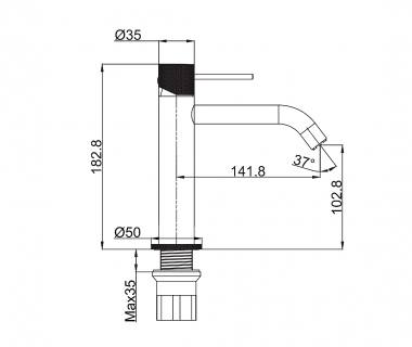 XEN 6810 ΜΠΑΤΑΡΙΑ ΝΙΠΤΗΡΑ ΜΕ ΒΑΛΒΙΔΑ POP-UPXEN 6810 BASIN FAUCET WITH OVERFLOW POP-UP